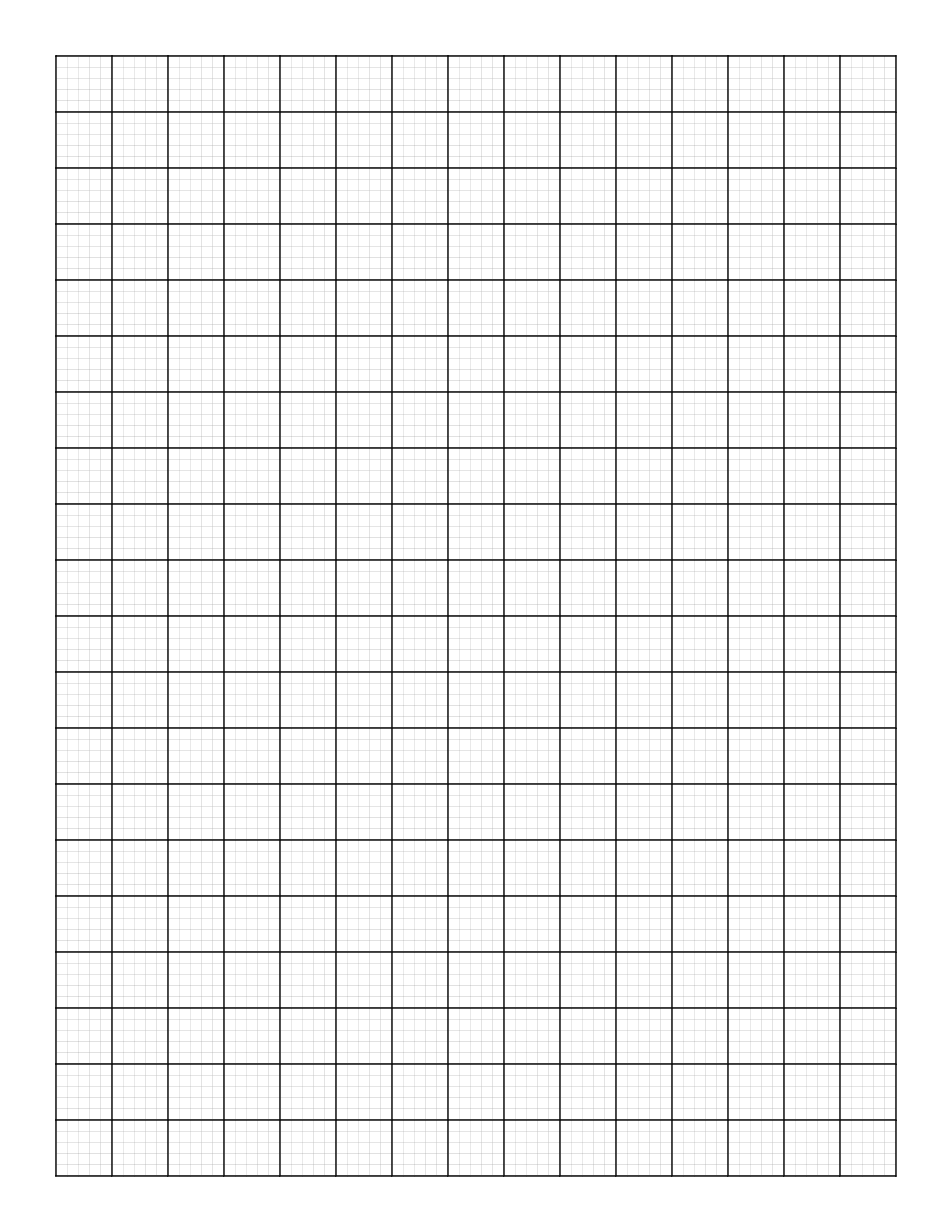 Printable Grid Paper 1 Inch
