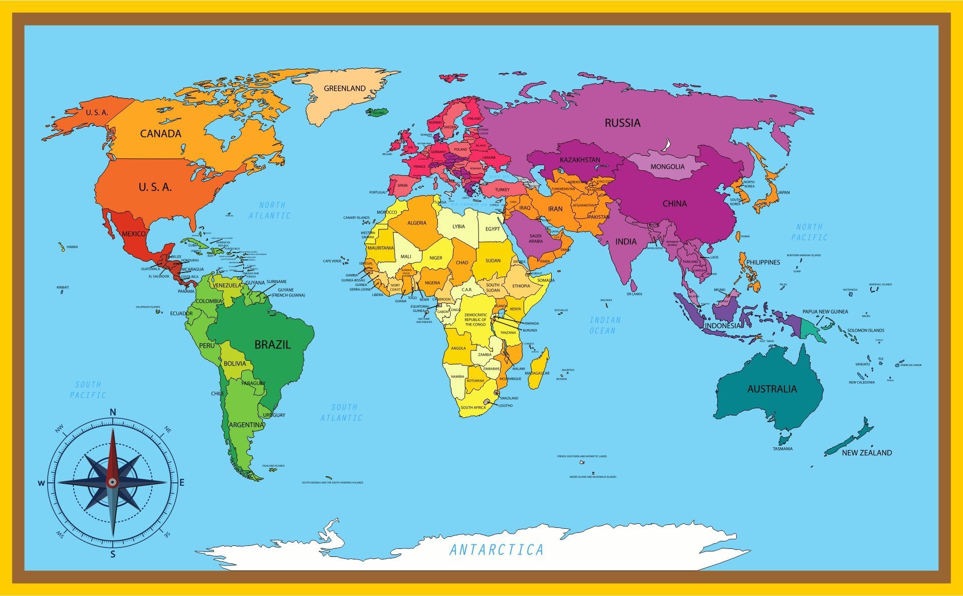 10 Best Free Large Printable World Map For Free At Printablee 