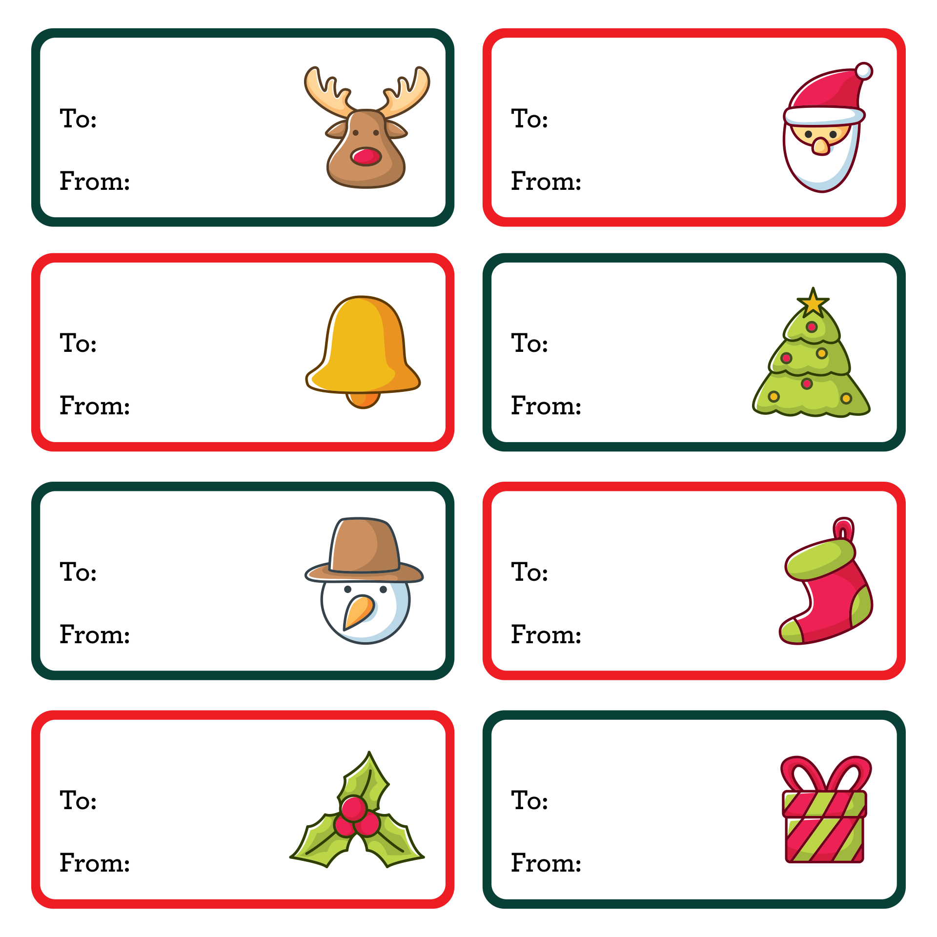 Free Printable Christmas Images For Labels