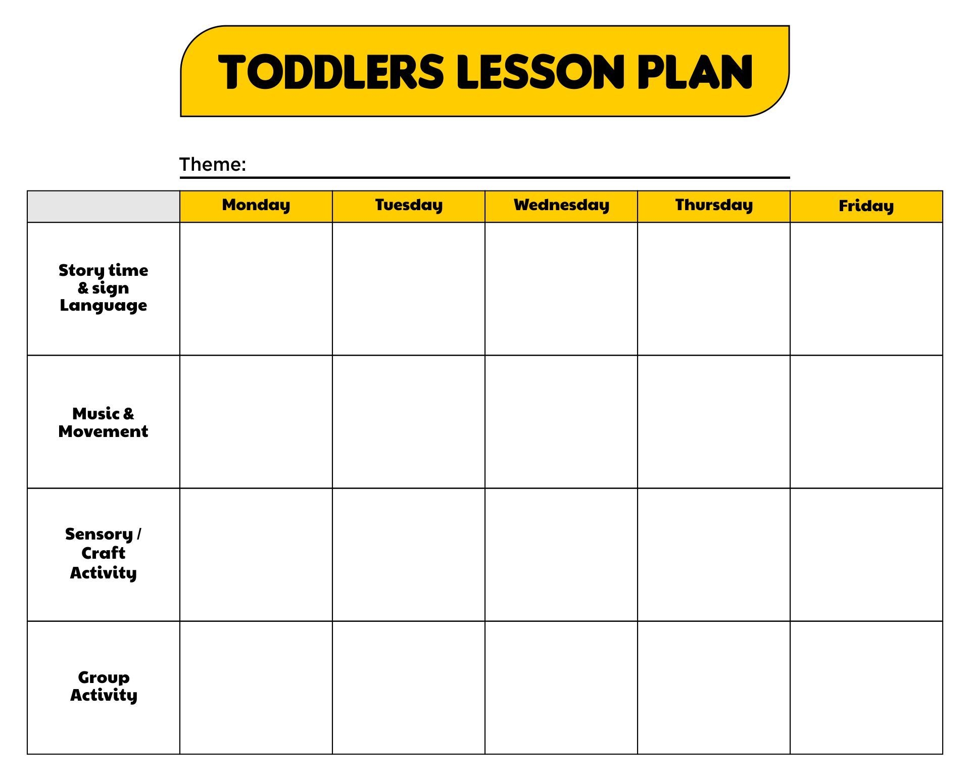 10 Best Free Printable Toddler Lesson Plans Artofit