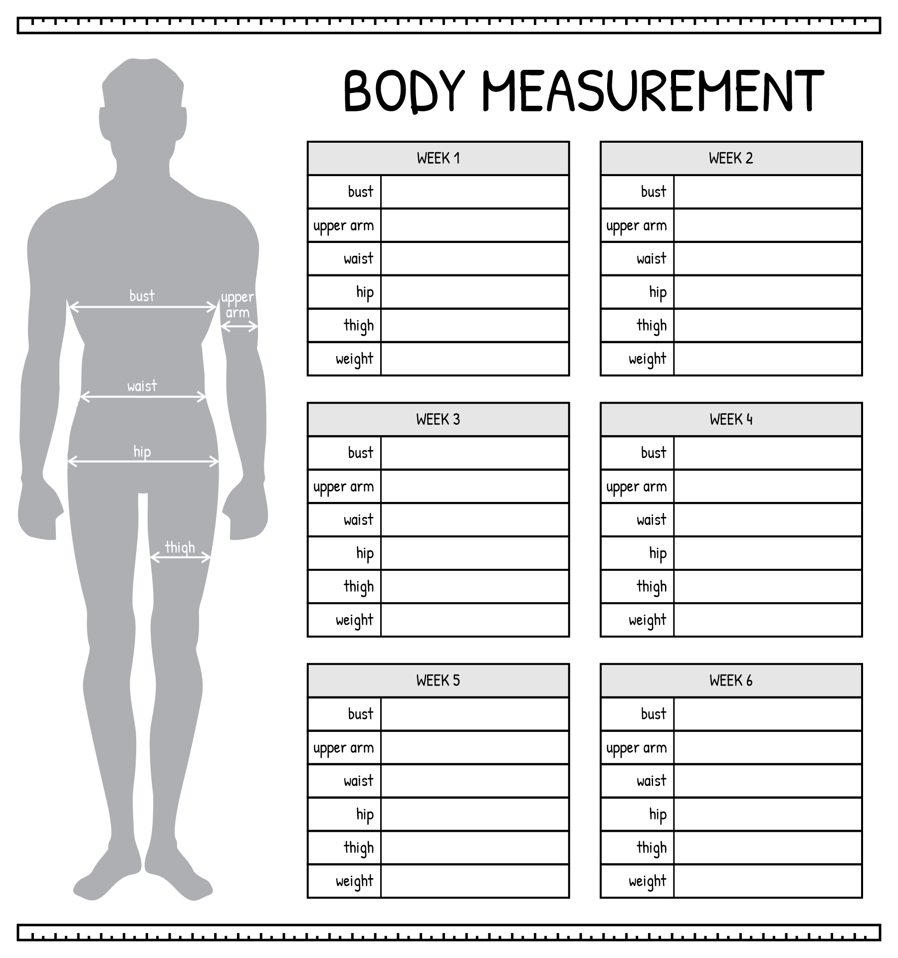 10 Best Printable Weight Loss Measurement Chart PDF For Free At Printablee