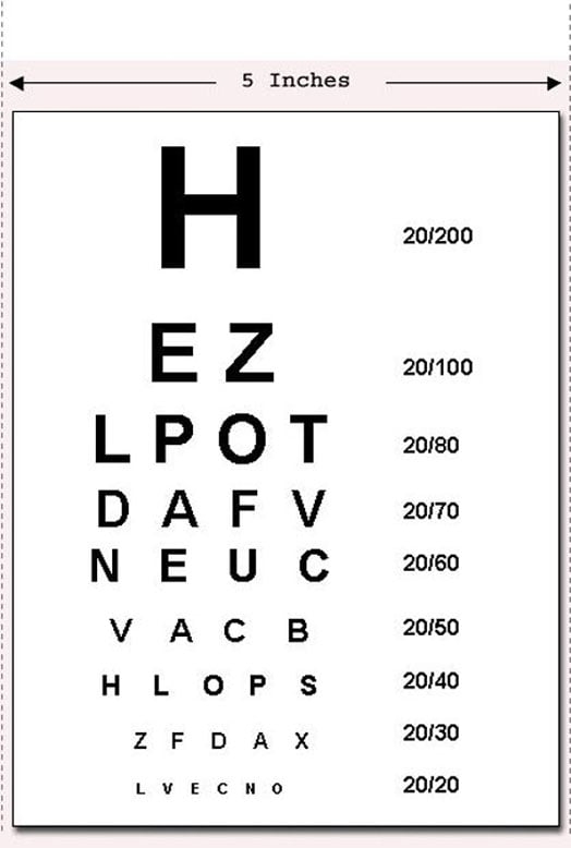 Printable Eye Chart 10 Feet