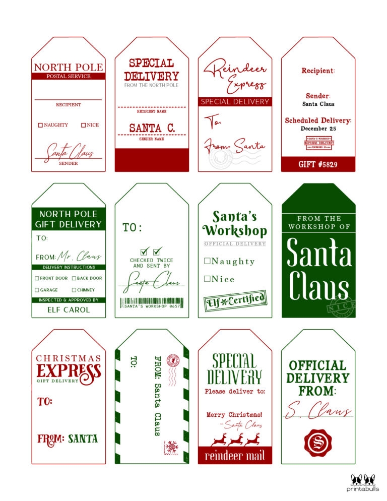 Free Printable Gift Tags From Santa