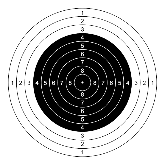 10M Air Rifle Target Printable