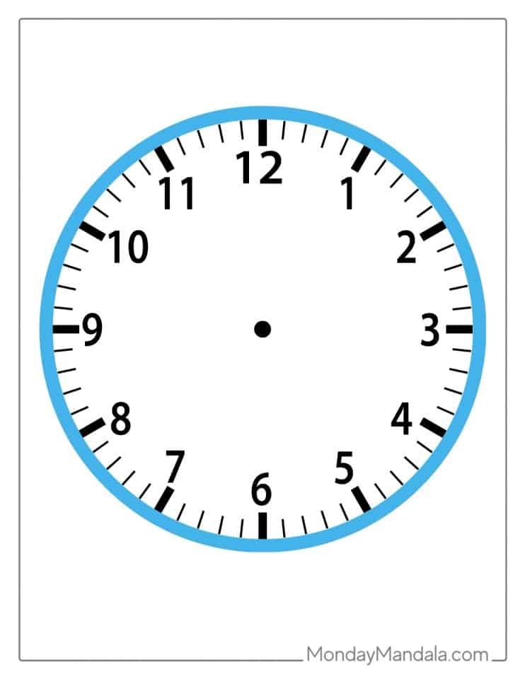 Free Printable Clock Face With Hands
