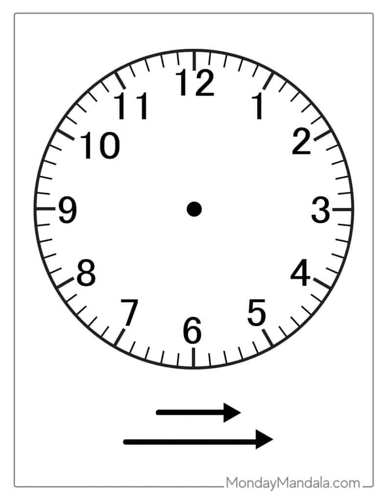 14 Printable Clock Faces Free PDFs To Download Print 