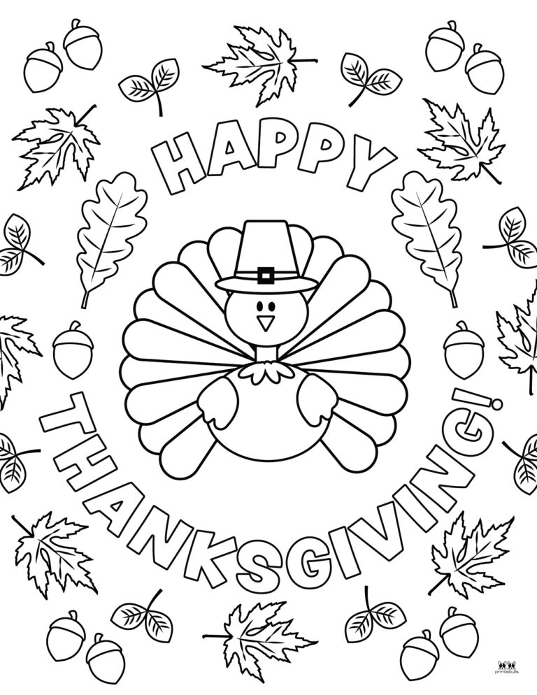 Free Thanksgiving Printable Coloring Pages