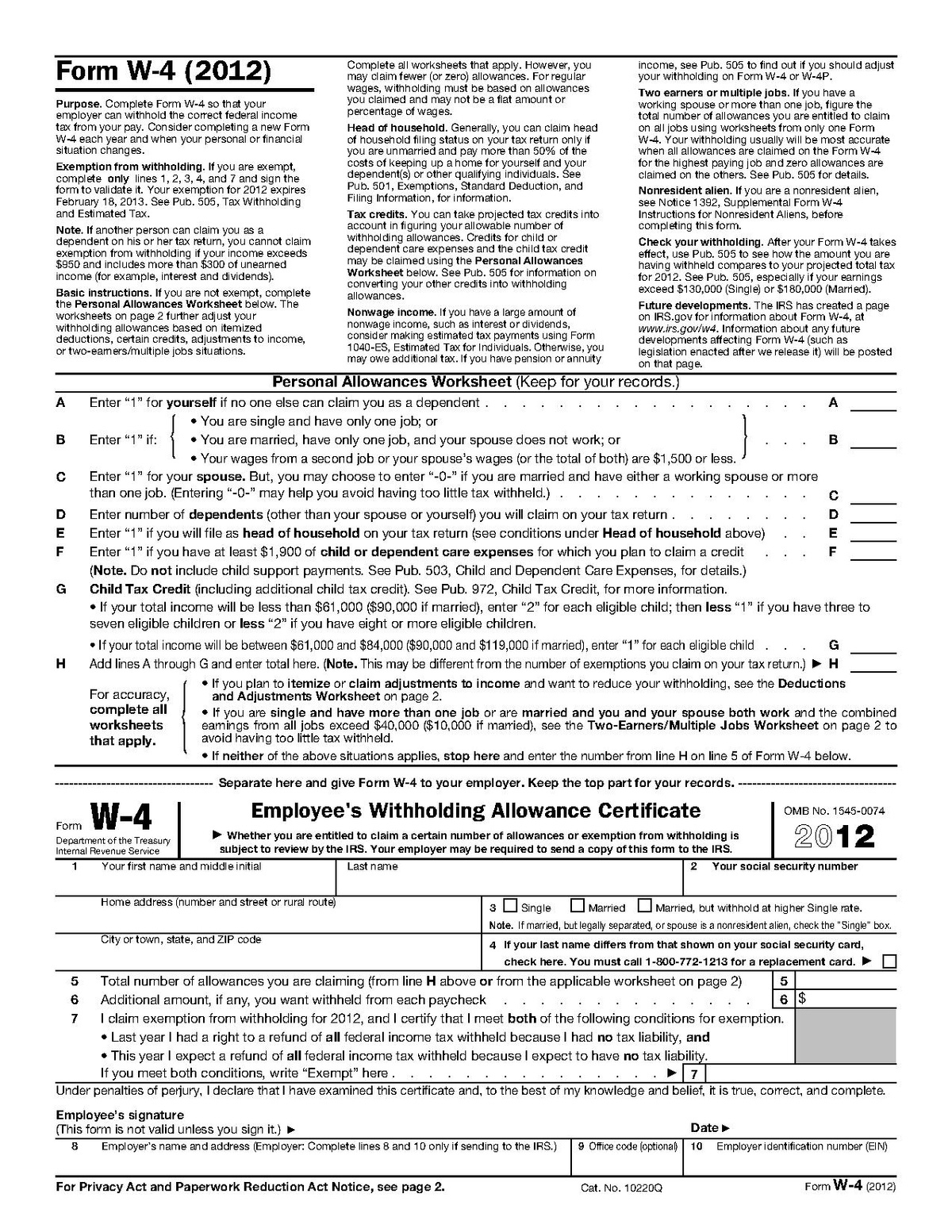 2025 W 4 Form Printable Free For Employees Gemma Vanzetti