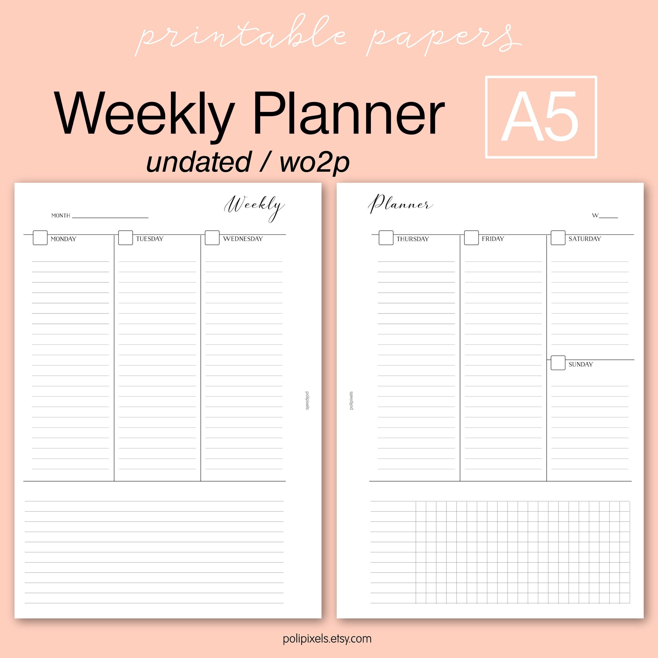 2025 Weekly Vertical Planner Peyman Jack