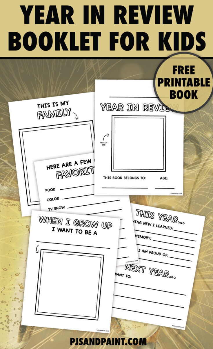 2025 Year In Review For Kids Free Printable Book Pjs And Paint