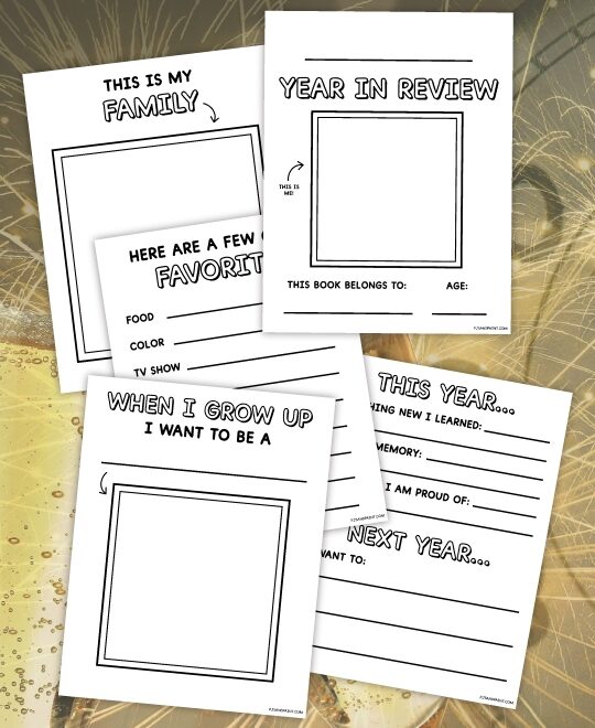 2025 Year In Review For Kids Free Printable Book Pjs And Paint