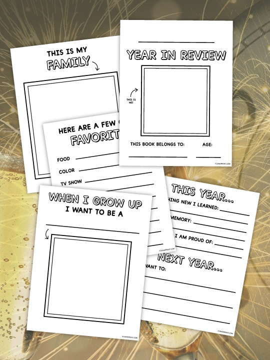 2025 Year In Review For Kids Free Printable Book Pjs And Paint