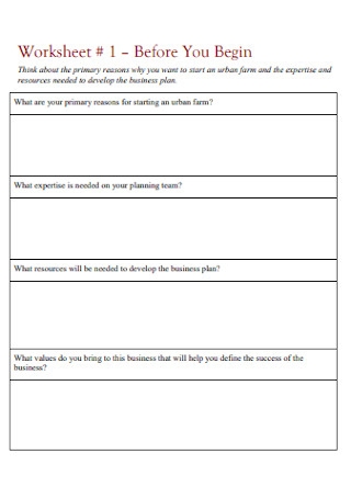 22 SAMPLE Business Plan Worksheets In PDF MS Word
