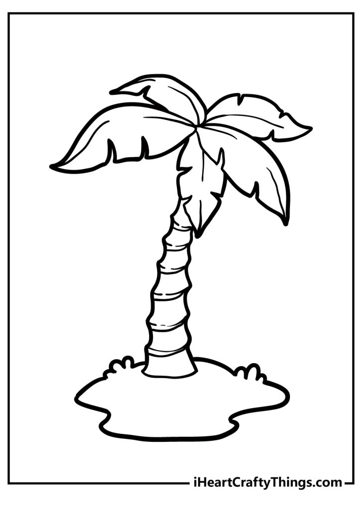 Printable Palm Tree Coloring Page