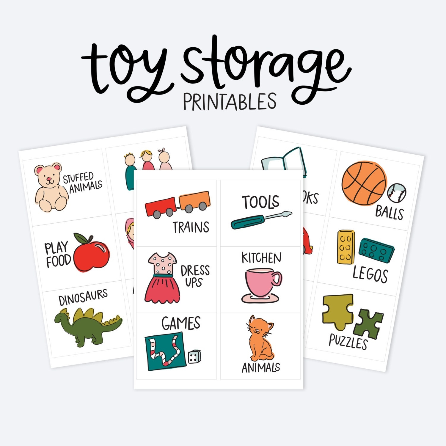 Free Printable Toy Shelf Labels For Preschool