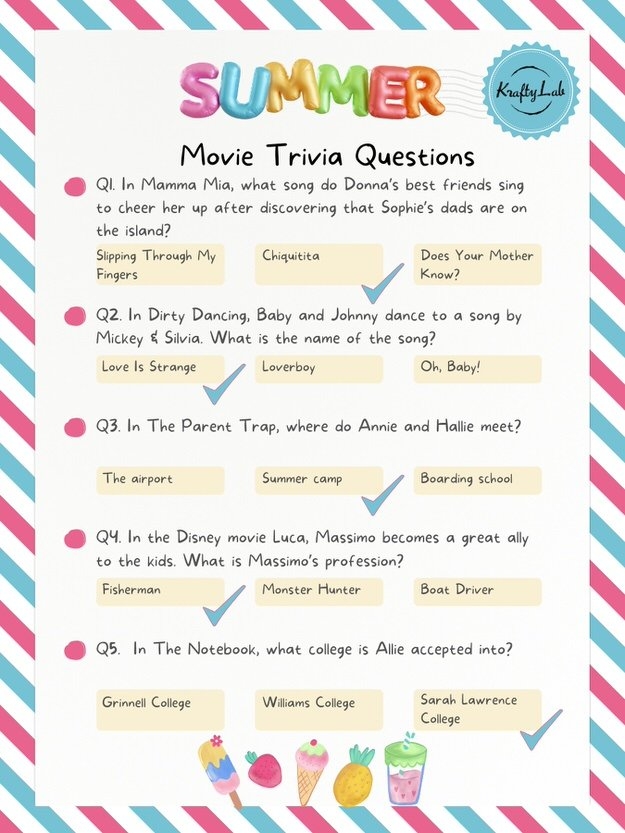 30 Fun Summer Trivia Questions And Answers
