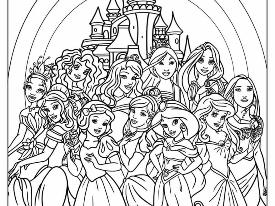36 Disney Princess Coloring Pages Free PDF Printables