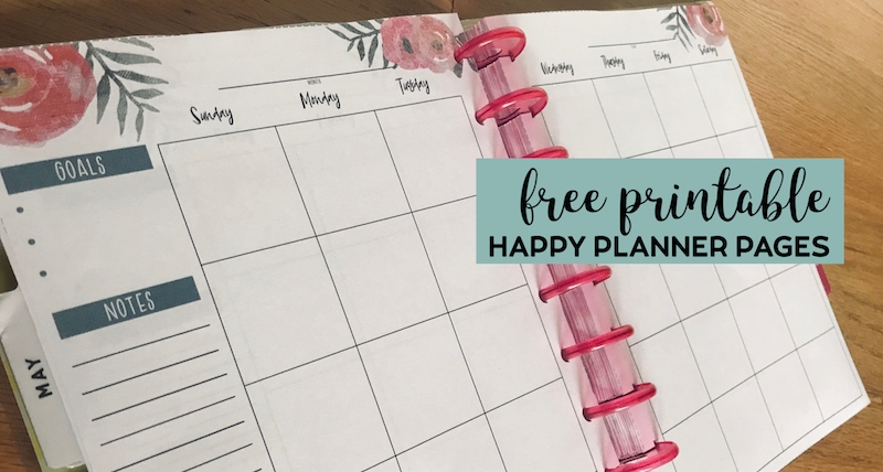 Free Happy Planner Monthly Printables