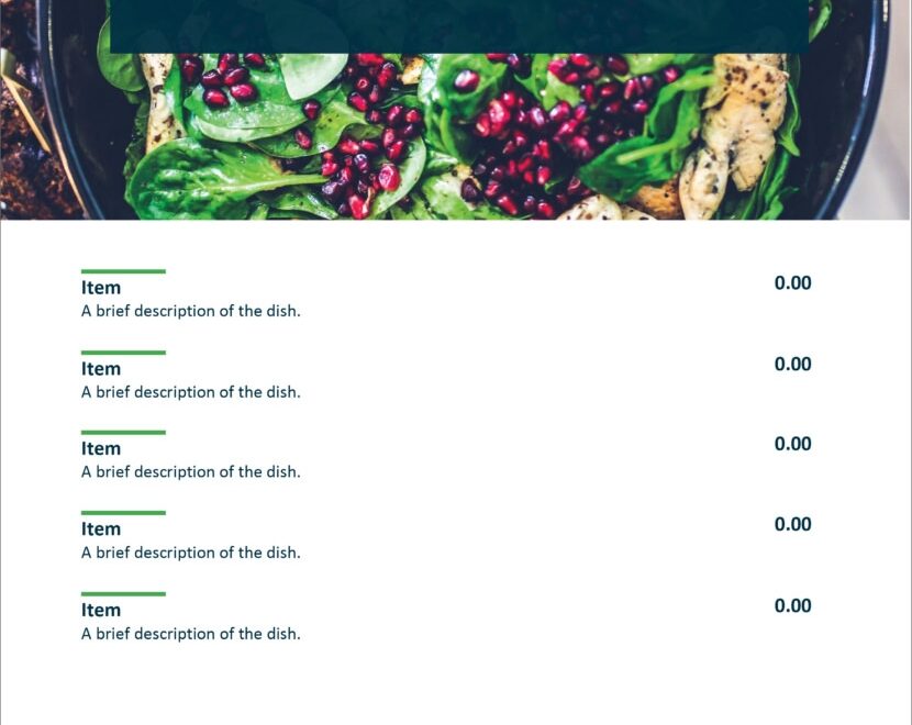 38 Free Simple Menu Templates For Restaurants Cafes And Parties