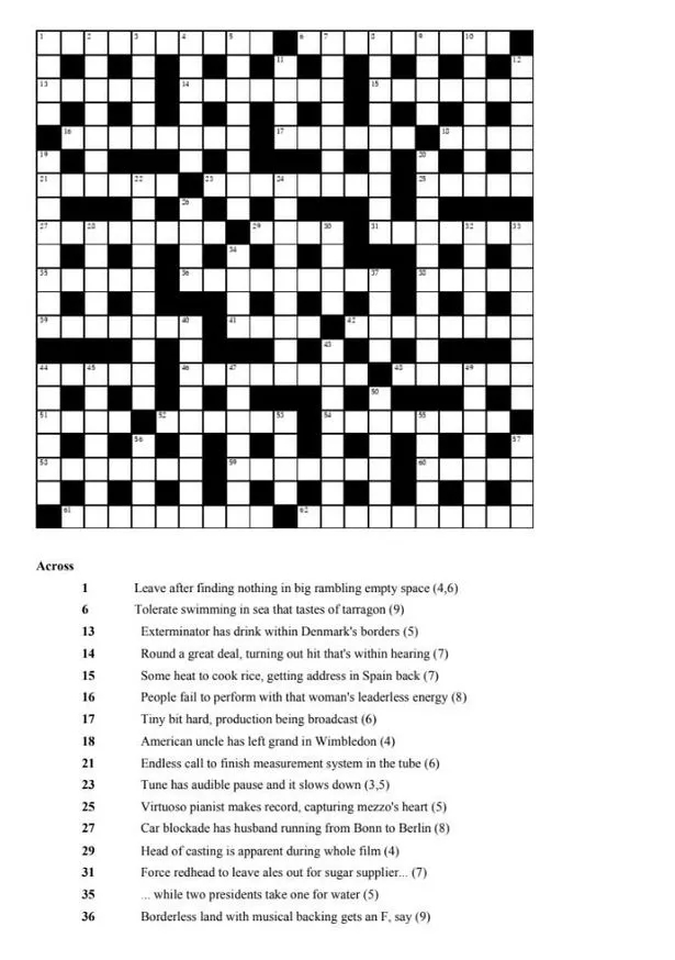  39 World 39 s Hardest Ever Crossword 39 That Takes Two Years To Complete 