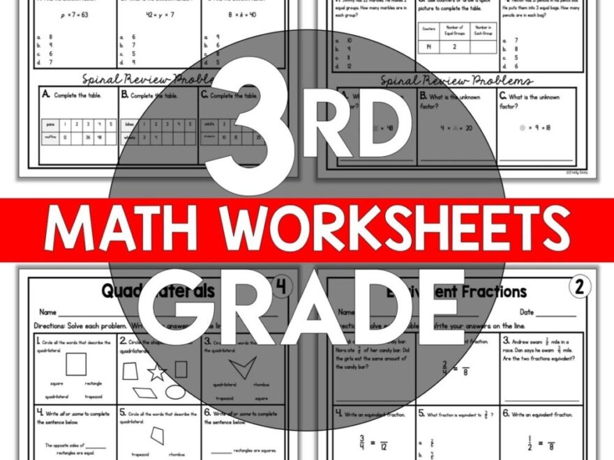 3rd Grade Math Worksheets Free And Printable Appletastic Learning