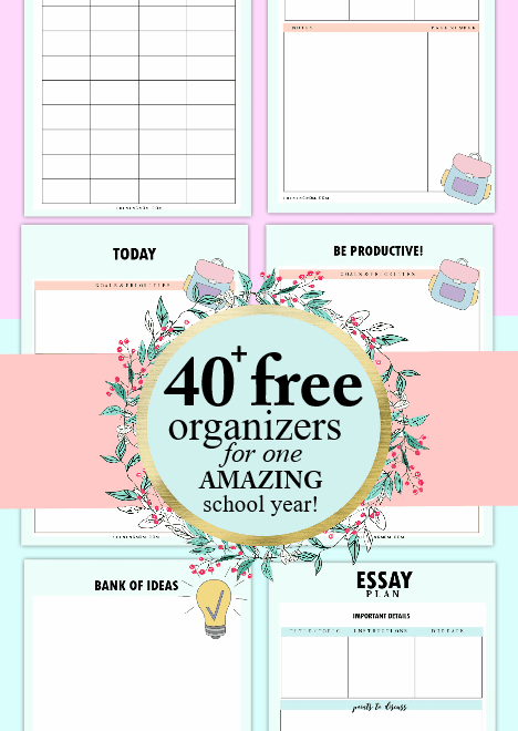 40 Free Student Planner Printables For Back to School