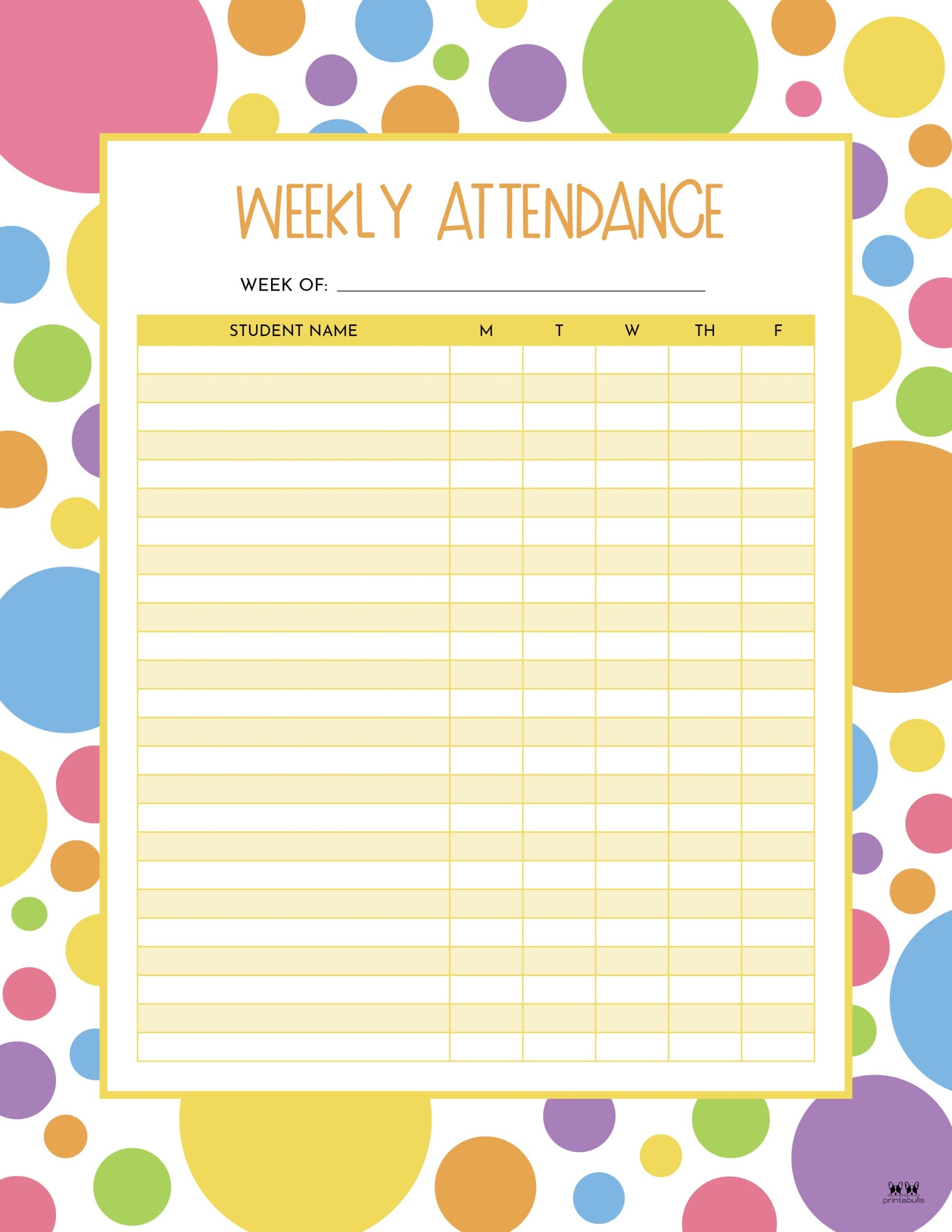 43 Free Printable Attendance Sheet Templates Templatelab Editable 