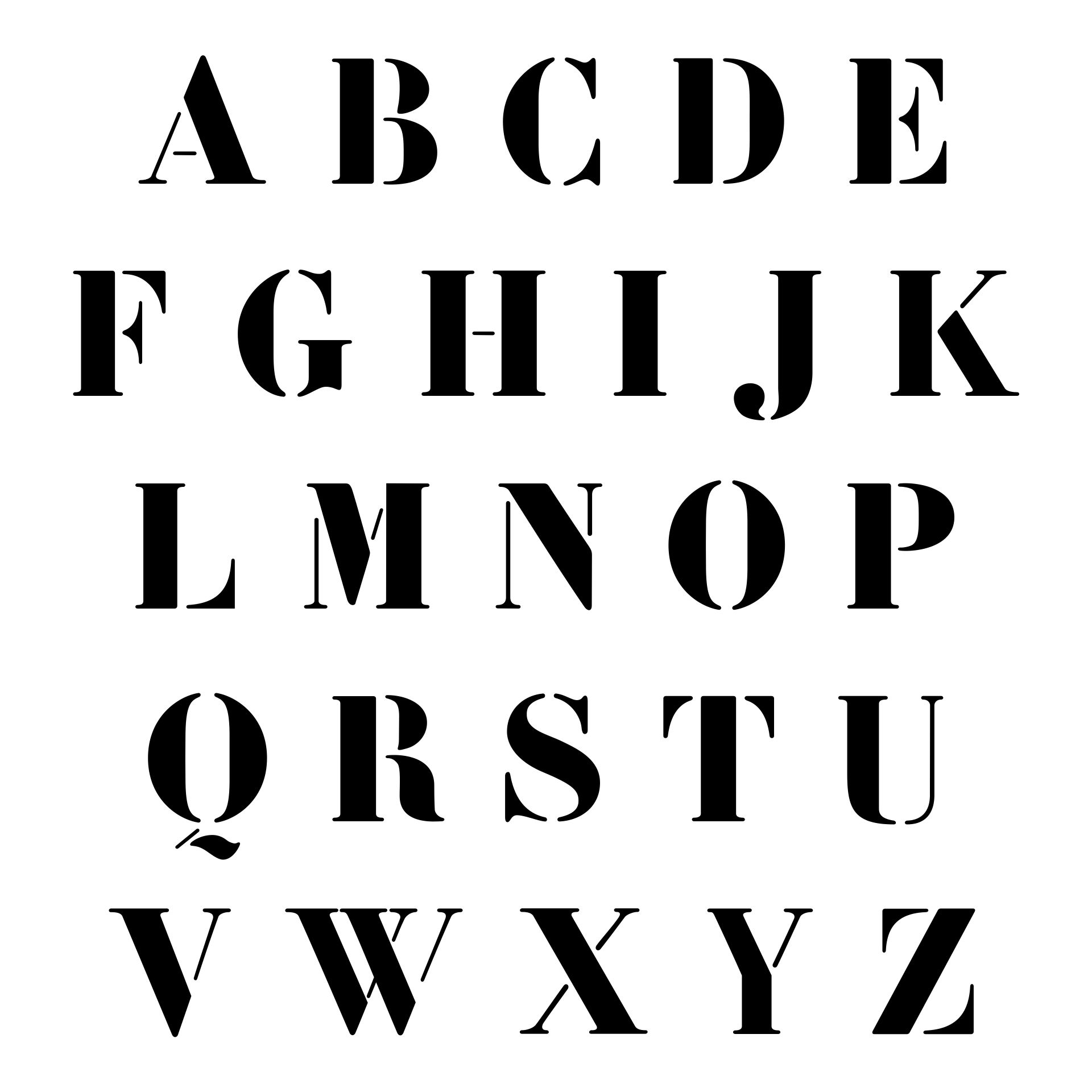 Free Printable 5 Inch Letter Stencils