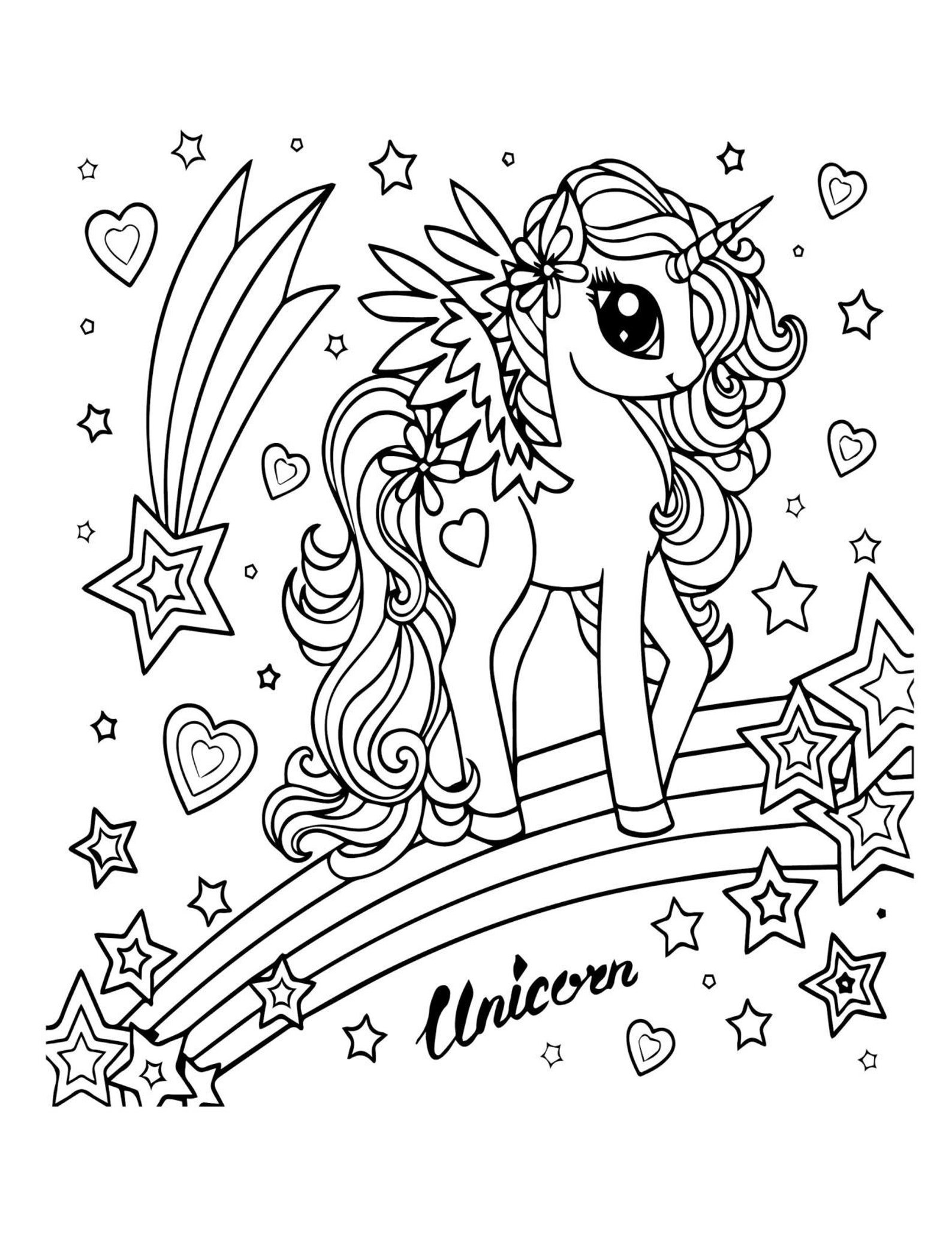 Free Printable Unicorn Coloring Pages
