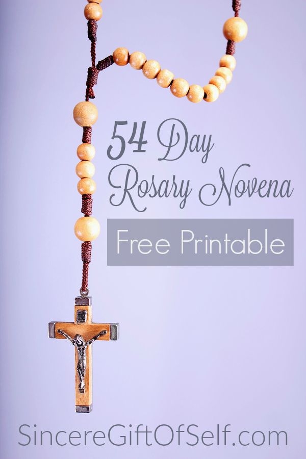 54 Day Rosary Novena Free Printable Catholic Baptism Catholic 