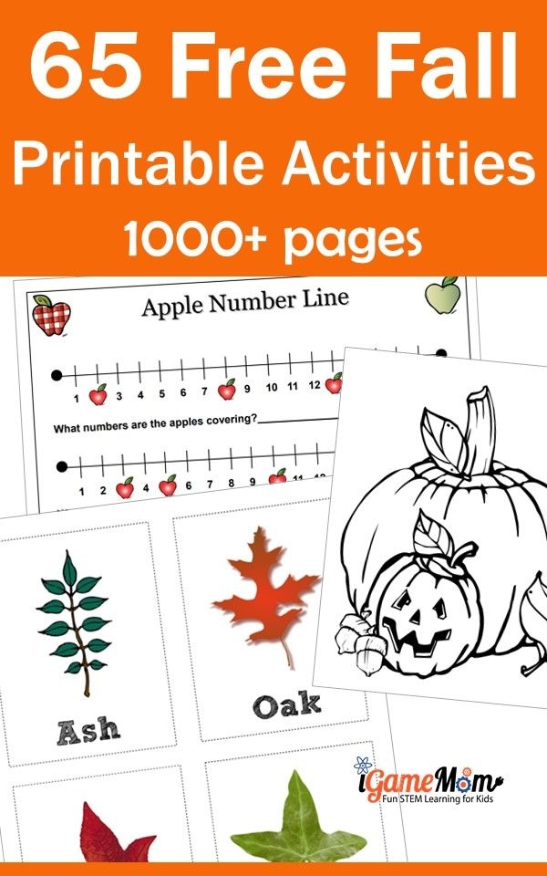 65 Sets Of Free Fall Themed Printable For Kids Over 1000 Pages