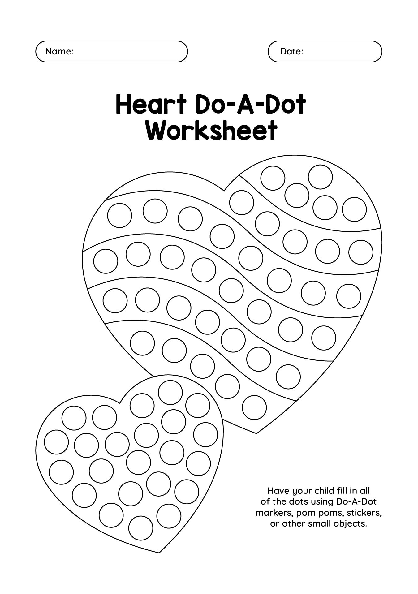 7 Best Images Of Do A Dot Printable Border Pages Do A Dot Heart 