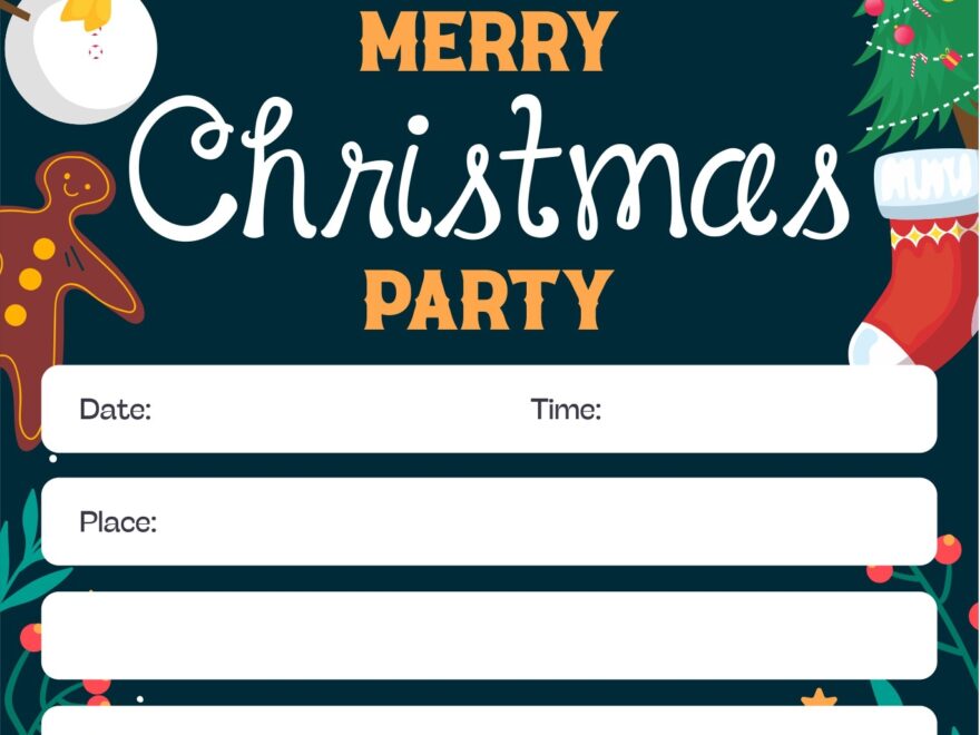 7 Best Images Of Free Printable Christmas Invitation Templates Free