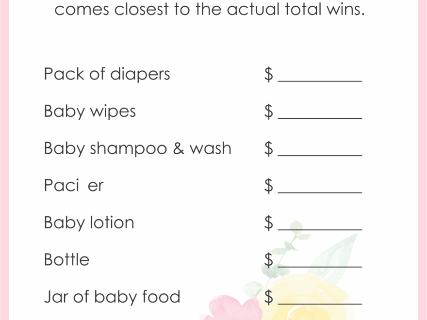 8 Best Images Of Price Is Right Baby Shower Free Printables Price Is