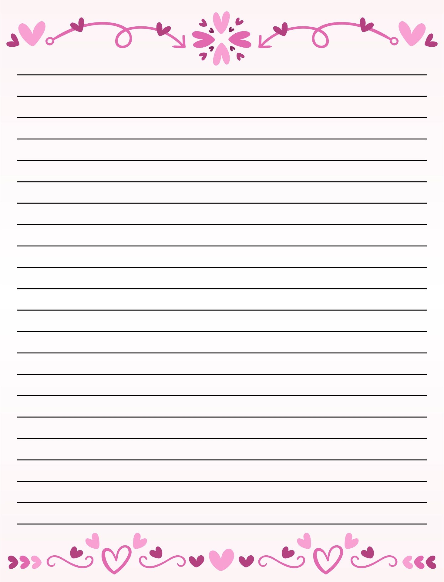 Printable Writing Paper With Border