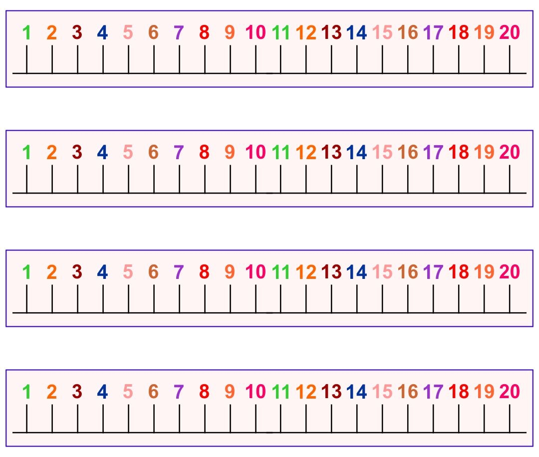 Number Line To 20 Printable