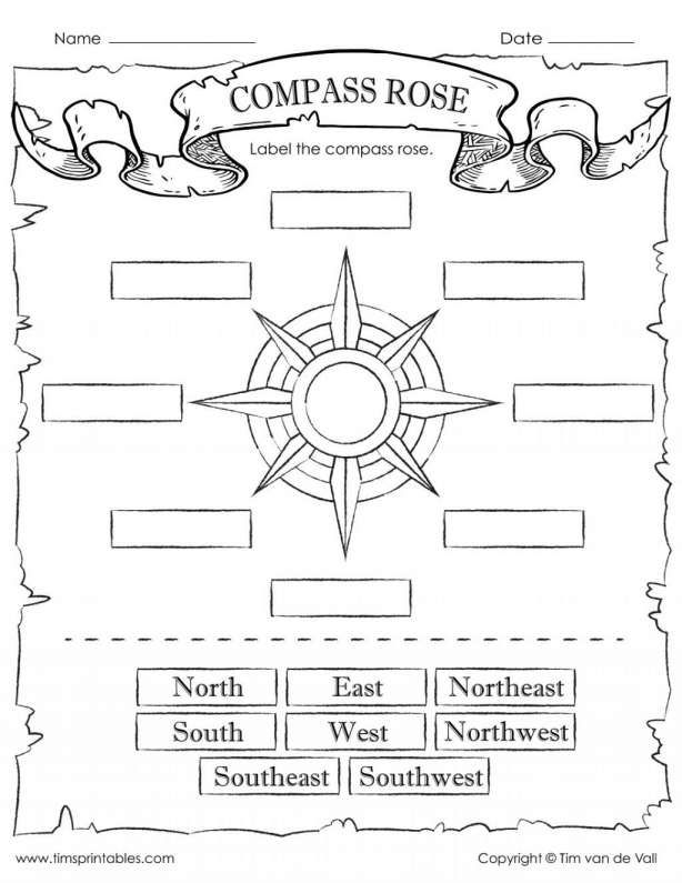 9 Reading A Compass Rose Worksheet Printable Worksheets