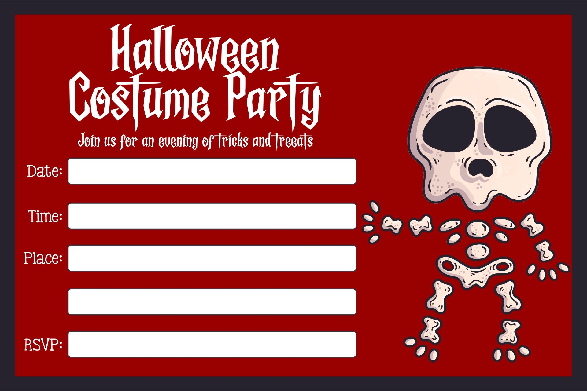 Free Printable Halloween Invitations For Adults