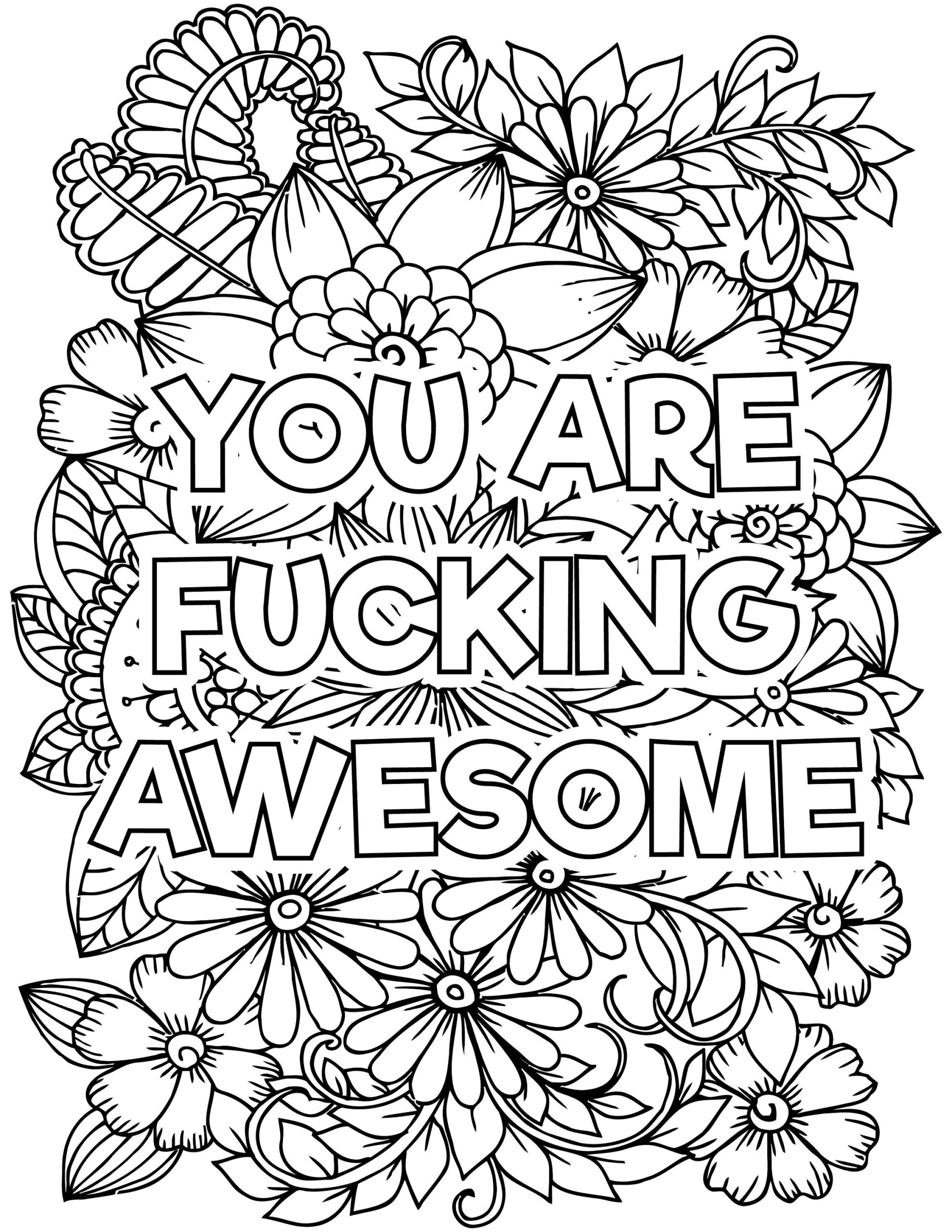 Adult Swear Word Coloring Pages Adult Coloring Book With Swear Words 