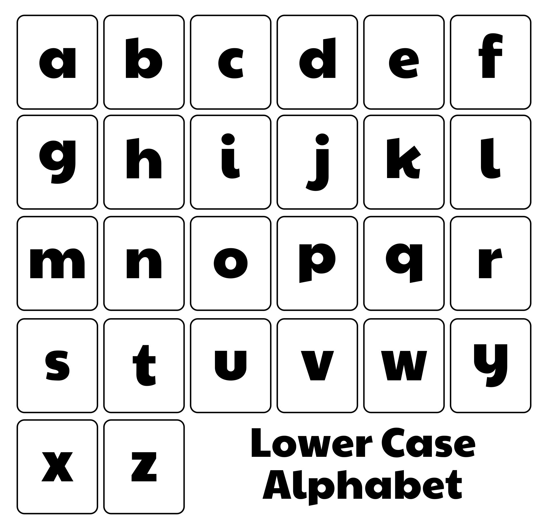 Alphabet Lower Case Printable