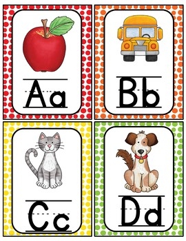 Alphabet Word Wall Cards ABC Chart By Teaching Superkids TpT