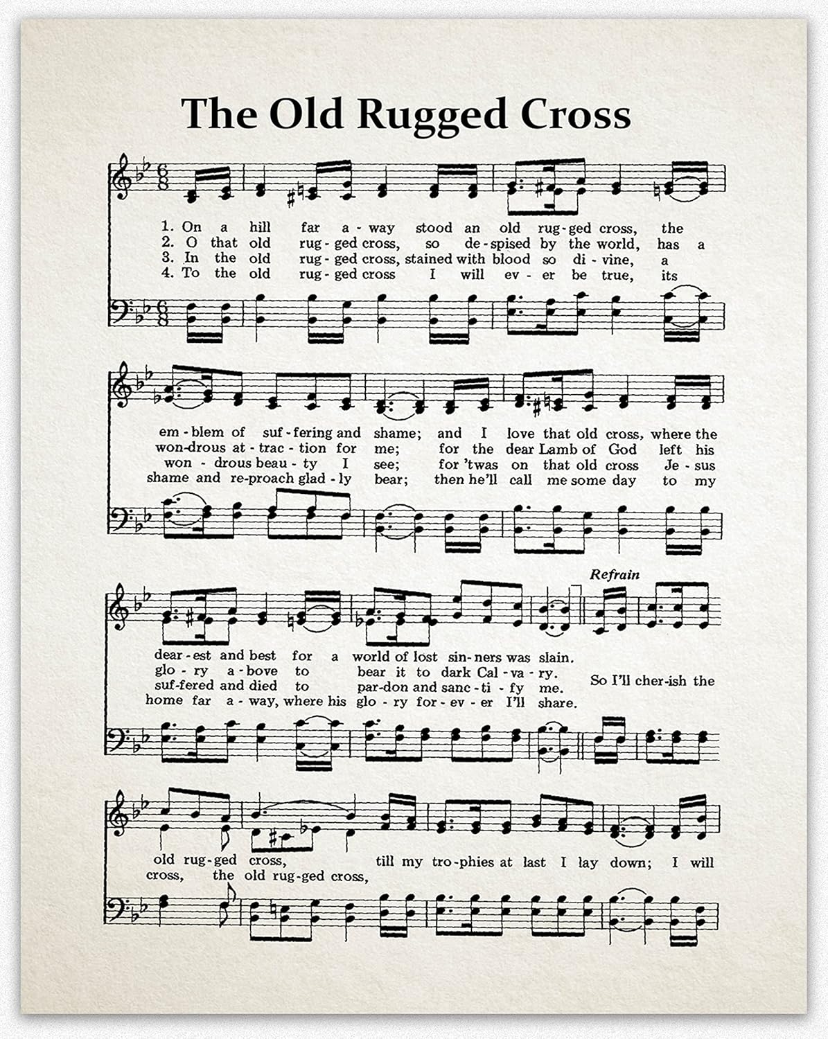 Old Rugged Cross Printable Sheet Music