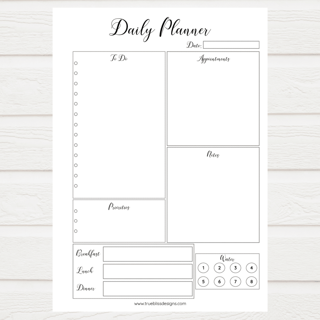Are You Interested In Ink friendly Black And White Printable Planners 