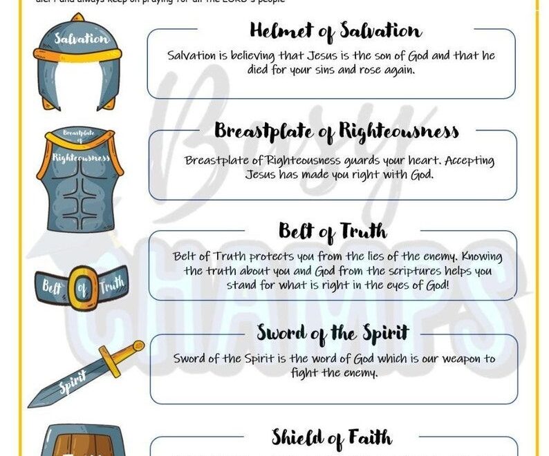 Armor Of God Printable Activity Bible Activity Kids Bible Study