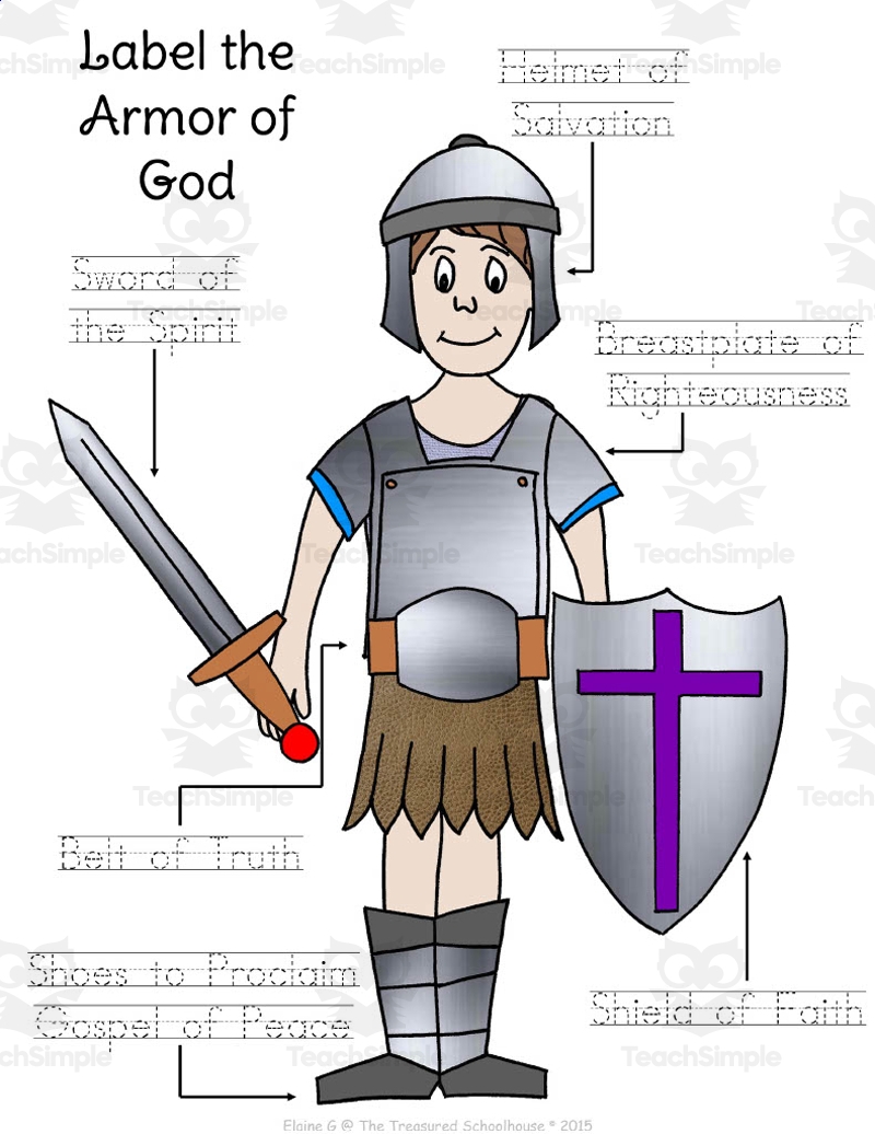 Printable Armor Of God Worksheets