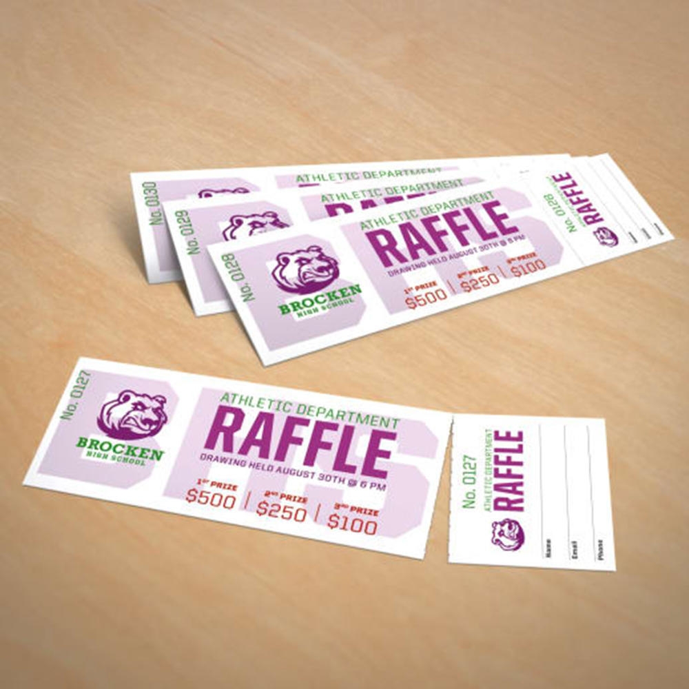 Avery Tickets With Tear Away Stubs 16154 Matte White 1 3 4 quot X 5 1 