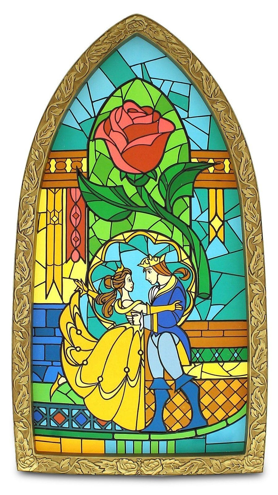 Beauty And The Beast Stained Glass Printable