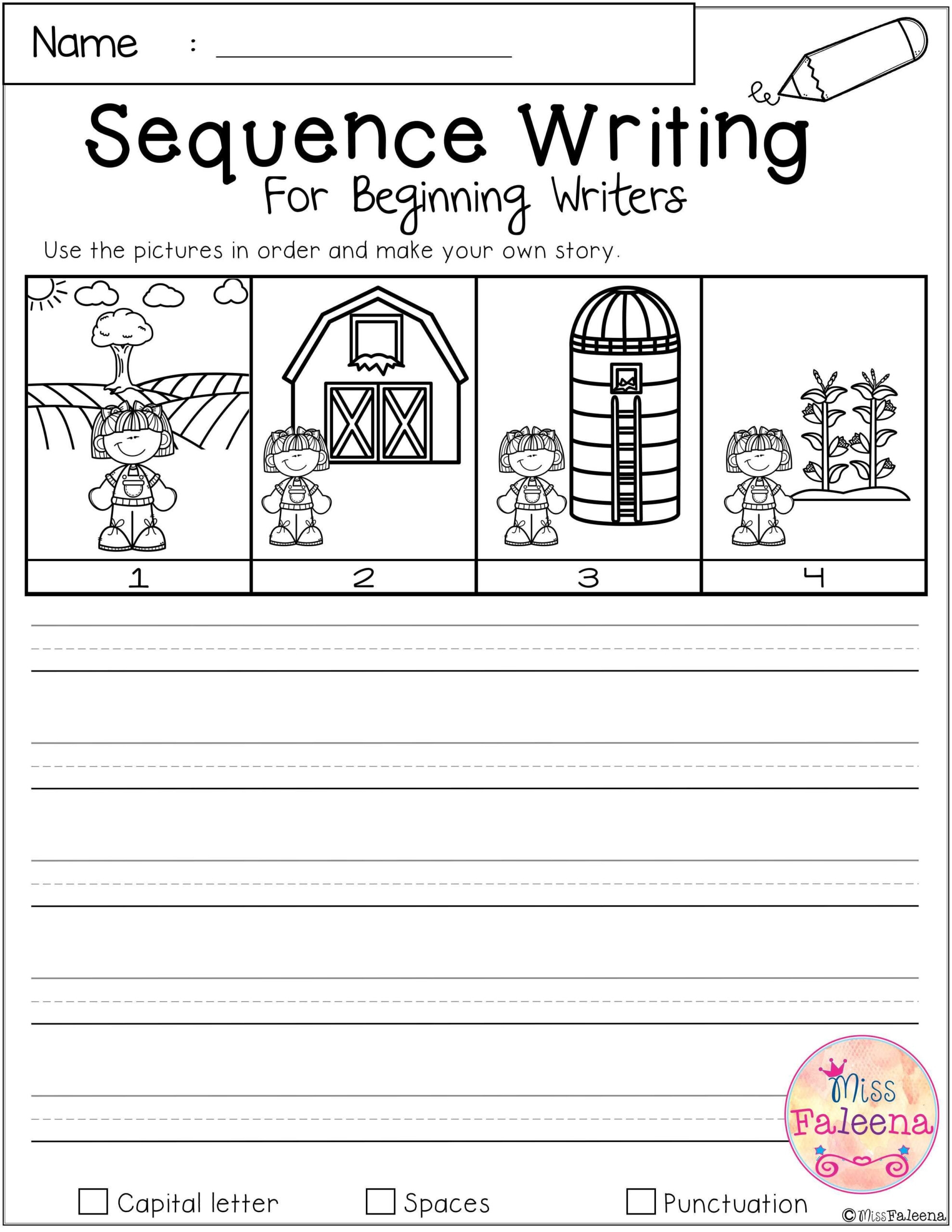 Beginner First Grade Writing Worksheets Free Printable Printable 