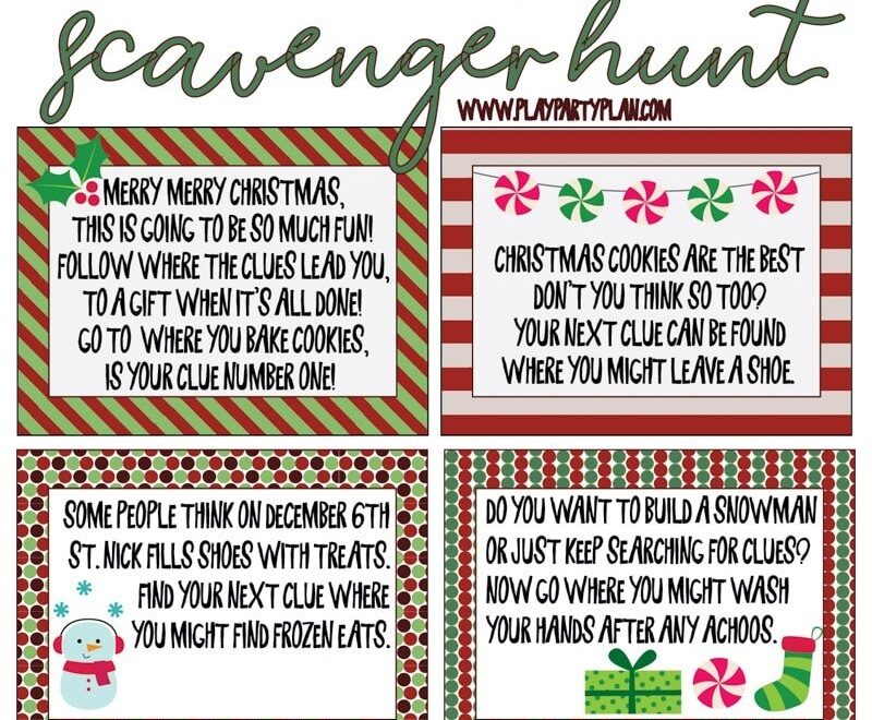 Best Ever Christmas Scavenger Hunt Play Party Plan