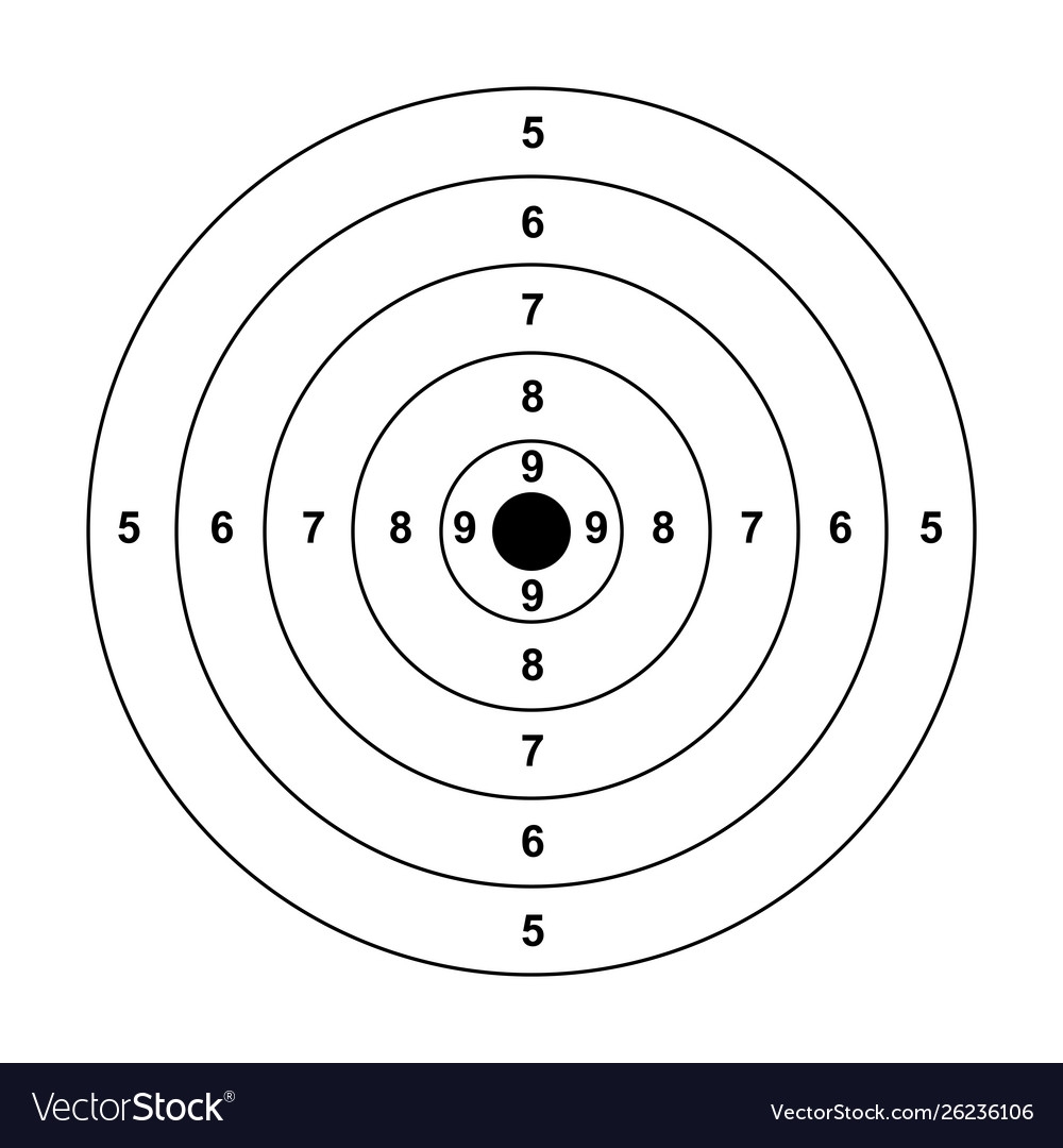 Blank Gun Target Paper Shooting Target Targe Vector Image